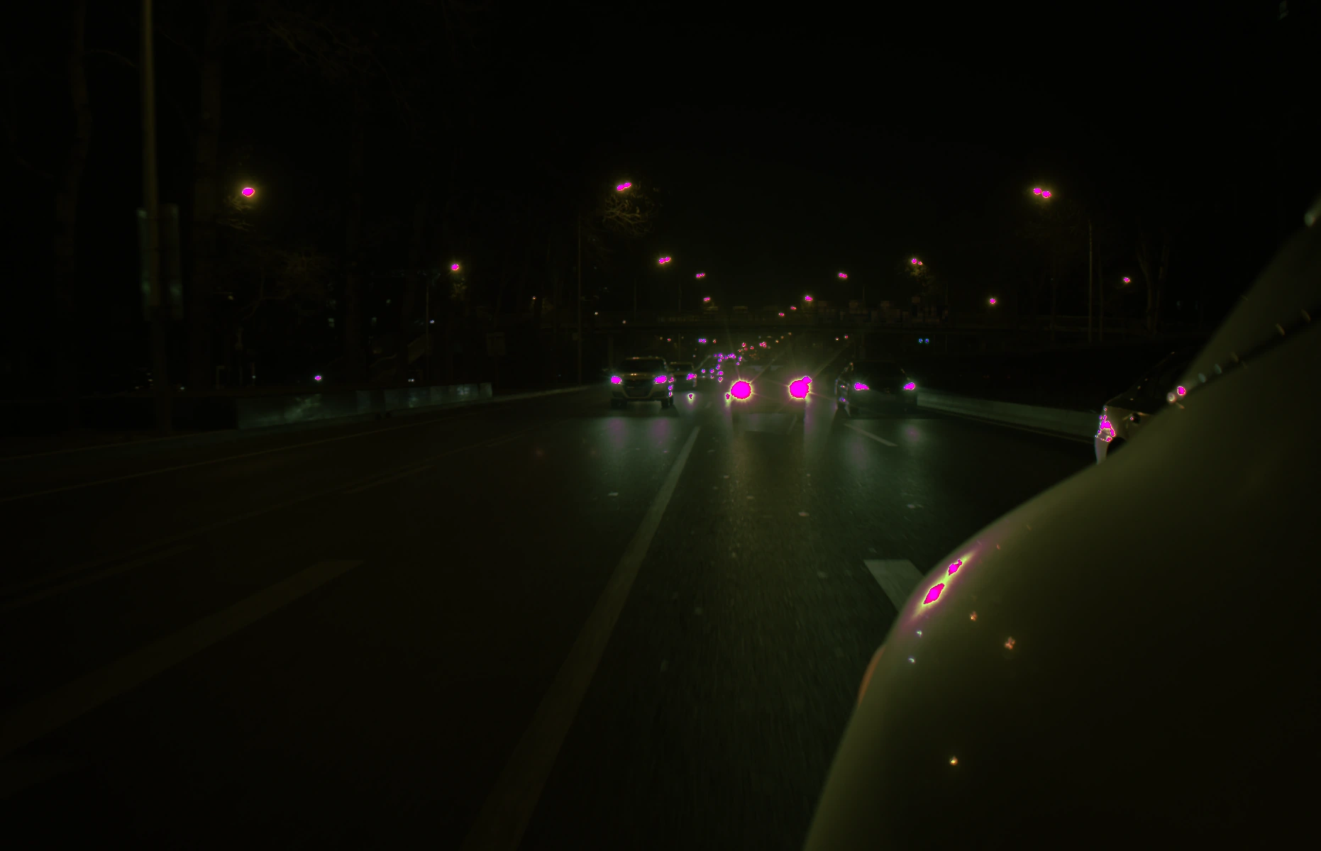 The same frame after the Bézier curve